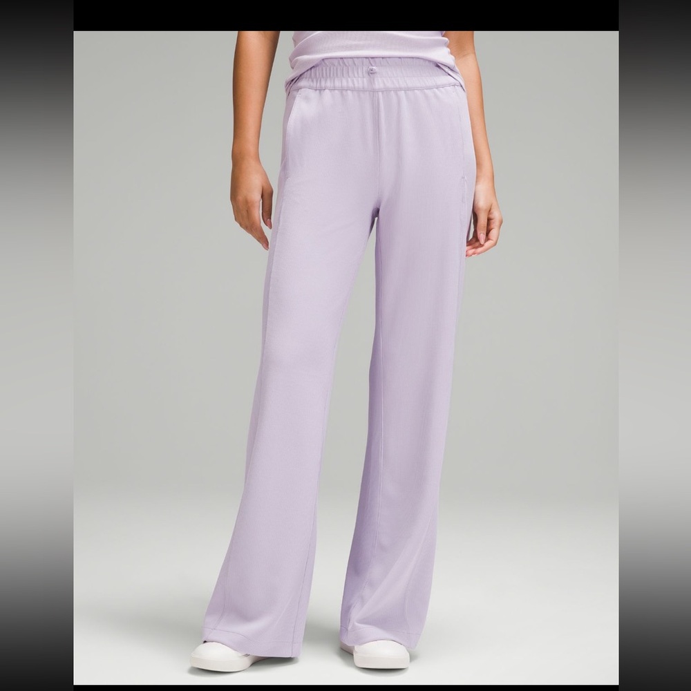Lululemon Ribbed Softstreme Mid-Rise Pant 32" / Lilac Ether NWT